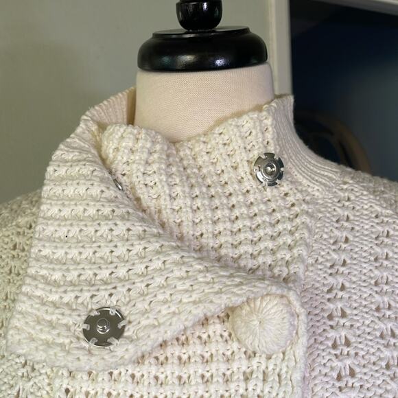 Style & Co. Off-White Knit Double-Breasted Sweater - Small - Picture 6 of 6